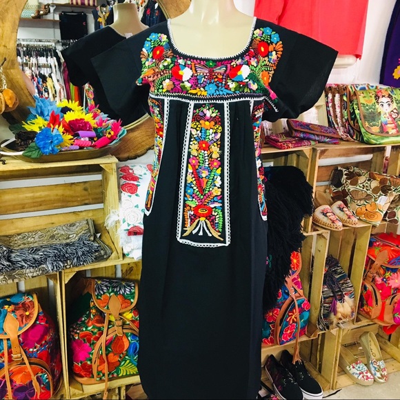 Dresses | Plus Size Mexican Dress Maxi Embroidered By Hand | Poshmark